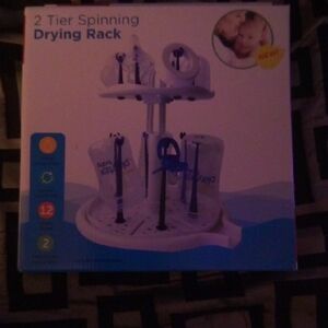Playtex 2 Tier Spinning Drying Rack - White and Blue